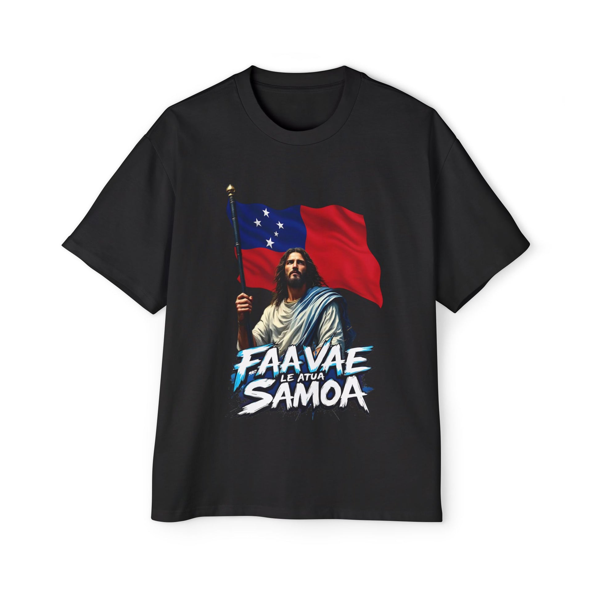 Faa Vae Le Atua Samoa Men's Heavy Oversized Tee