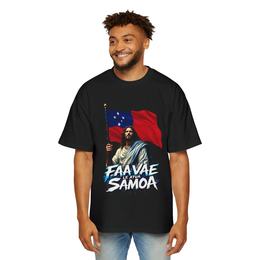 Faa Vae Le Atua Samoa Men's Heavy Oversized Tee